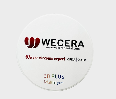 Pre Colored 3D Multilayer Zirconia Block Dental Zirconia Disc Open CAD CAM