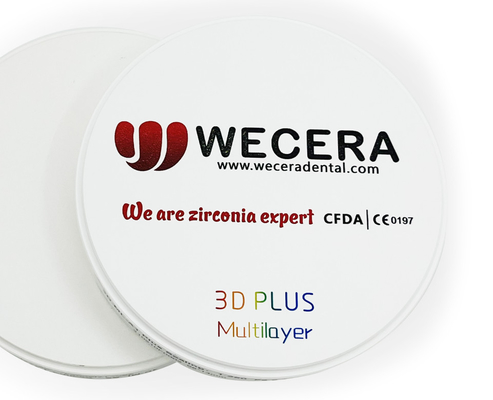 3D Plus Multilayer Zirconia Block 57% Translucency Compatible With CadCam Machines