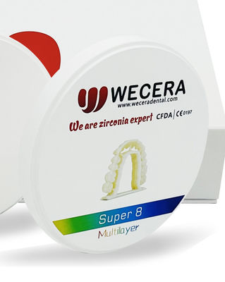 System Amann Girrbach zirconia ceramic blocks sintering density 6.0gcm3 optimized for dental prosthetics and CAD CAM milling technologies
