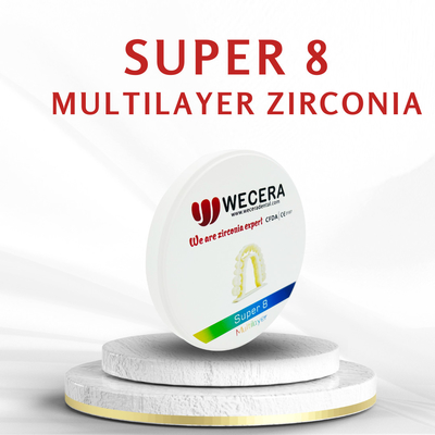 Multilayer Zirconia Blank 1350-1450C Elevating Dental Labs with Flexural Strength 1200 MPa