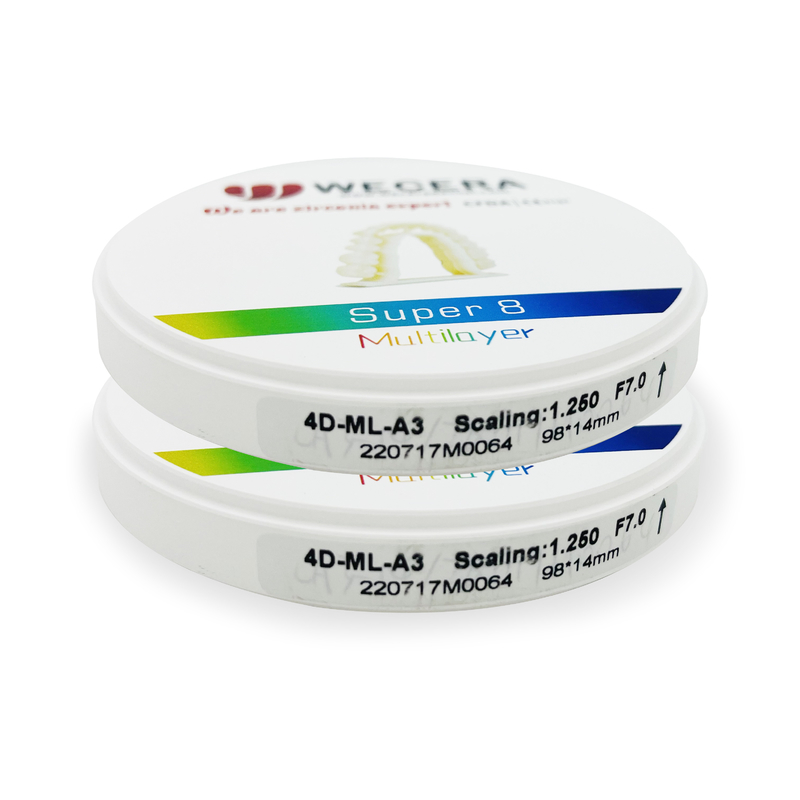 Dental Lab Zirconia Blocks 16 Vita Colors And 3 Bleach Colors D98 Open System