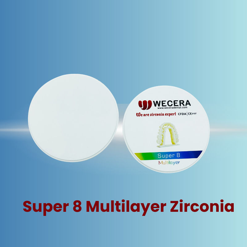 Disc Multi Layer Zircon Disc Featuring 57 Percent Translucency Suitable for Dental CAD CAM and Precision Milling Processes