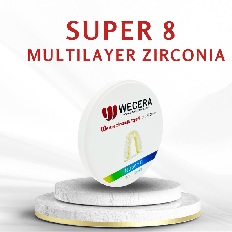 Multilayer Zirconia Blank 1350-1450C Elevating Dental Labs with Flexural Strength 1200 MPa