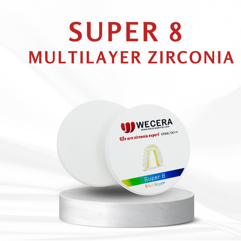 8 Multilayer Zirconia Block Dental Zirconia Blocks with 2000 Pcs Supply Ability Per Week